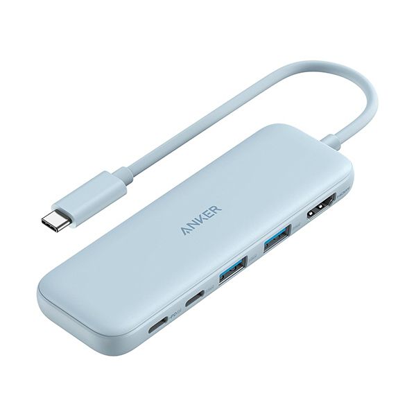 （まとめ） アンカージャパン ANKER 332 USB-Cハブ（5-in-1 PD100W対応） ブルー A8355031 1個 〔×2セット〕 【北海道・沖縄・離島配送不可】