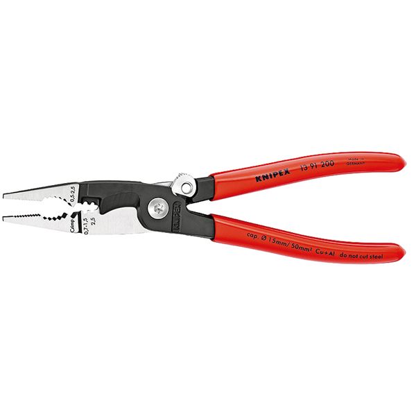 KNIPEX クニペックス エレクトロプライヤー プラスチックコーティング オープンスプリング付 全長200mm 1391-200 工具 ツール 【北海道・沖縄・離島配送不可】