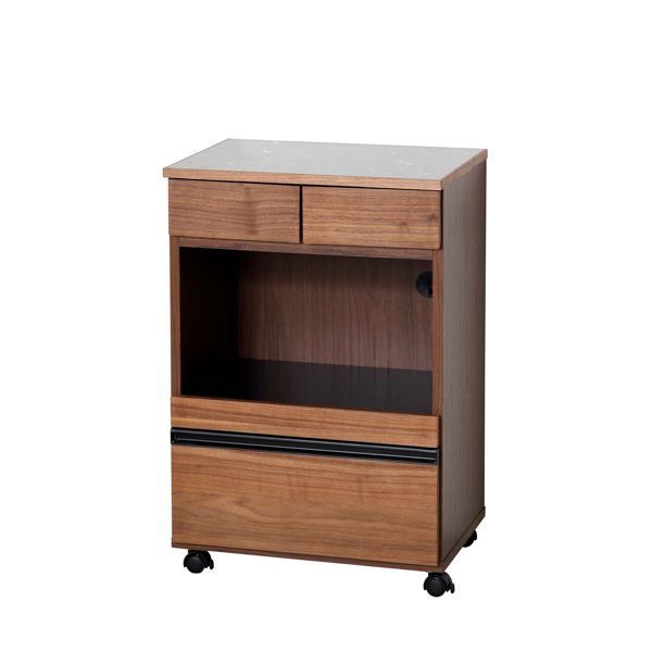 コンパクトレンジワゴン ブラウン 組立式 【北海道・沖縄・離島配送不可】