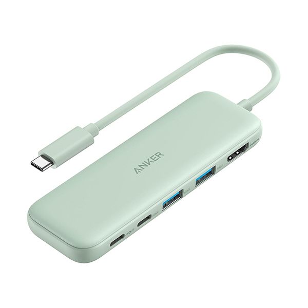 （まとめ） アンカージャパン ANKER 332 USB-Cハブ（5-in-1 PD100W対応） グリーン A8355061 1個 〔×2セット〕 【北海道・沖縄・離島配送不可】