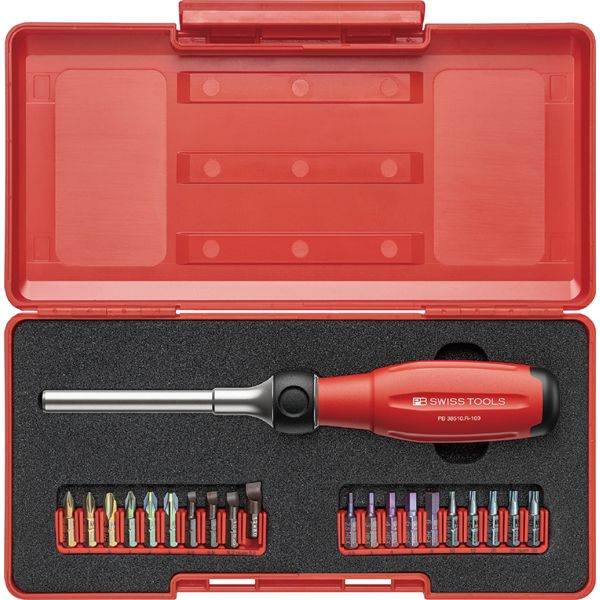 PB SWISS TOOLS ピービースイスツールズ 20本組 ツイスター ラチェットドライバーセット 24ギア 38510.R-100Set 【北海道・沖縄・離島配送不可】
