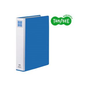 （まとめ）TANOSEE 両開きパイプ式ファイルE A4タテ 40mmとじ 青 10冊 【北海道・沖縄・離島配送不可】