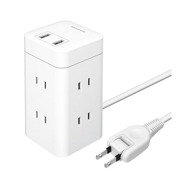 多摩電子工業 タワー型USBタップ6個口+A×2ポート 2m TSK110U2W 1個の通販は 6,488円