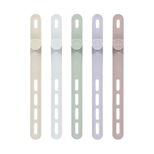 （まとめ） オウルテックMOTTERU ソフトタッチ ケーブルバンド sofumo 4つ穴 スモーキーカラー MOT-CBBAND04-SK1パック（5本） 〔×5セット〕 【北海道・沖縄・離島配送不可】