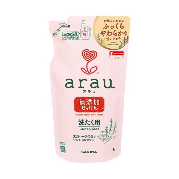 （まとめ） サラヤアラウ.洗たく用せっけん 詰替 1L 1パック 〔×10セット〕 【北海道・沖縄・離島配送不可】