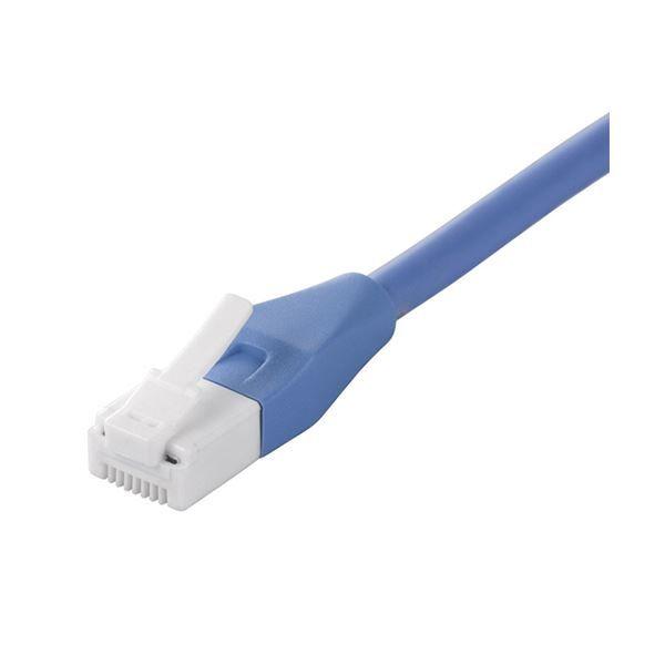 （まとめ） バッファローツメの折れないLANケーブル カテゴリー6a ストレート スタンダード ブルー 10m BSLS6ANU100BL 1本 〔×3セット〕 【北海道・沖縄・離島配送不可】