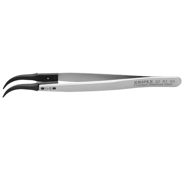 KNIPEX クニペックス ESDチップ交換式ピンセット 60°全長×幅×高さ130×10×17mm 9281-03 【北海道・沖縄・離島配送不可】