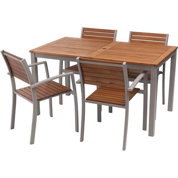 ダイニングテーブル 約幅140cm グレー 組立式の通販は