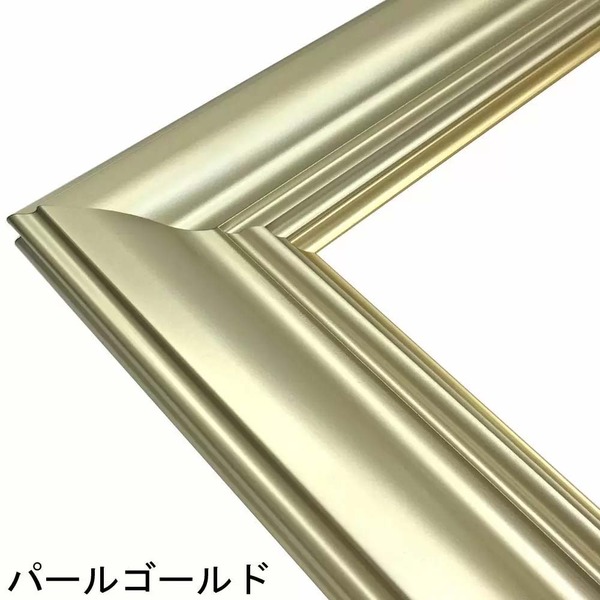 〔パールに輝くフレーム〕すごく軽い油絵額・キャンバス額・豪華油絵額・真珠油絵額 ■超軽量油絵額F8号（455×380mm） パールゴールド 【北海道・沖縄・離島配送不可】_1