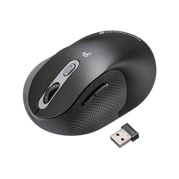 サンワサプライ 静音ワイヤレスエルゴノミクスコンボマウス 2.4GHzワイヤレス+Bluetooth・高さ58mm ブラック MA-EWBBS528LBK 【北海道・沖縄・離島配送不可】