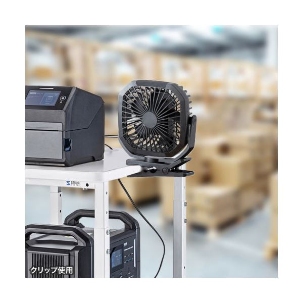 サンワサプライ USB扇風機 バッテリー充電式 FAN-USB1BK 【北海道・沖縄・離島配送不可】_5