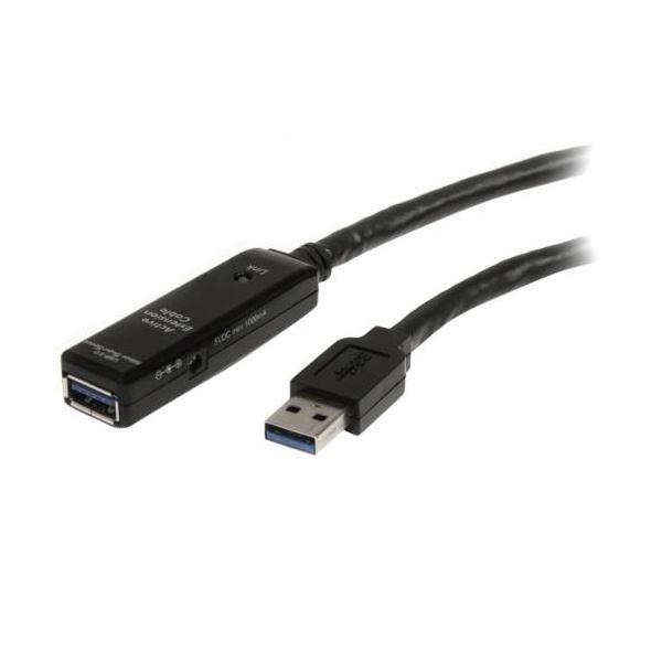 StarTech.com USB 3.0 アクティブリピーターケーブル 5m オス／メス 5Gbps USB3AAEXT5M1本 【北海道・沖縄・離島配送不可】