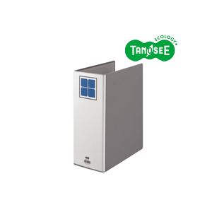 （まとめ）TANOSEE 片開きパイプ式ファイルE A4タテ 100mmとじ グレー 10冊の通販は