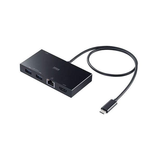 サンワサプライ USB Type-Cドッキングステーション ブラック USB-DKM10BK 【北海道・沖縄・離島配送不可】