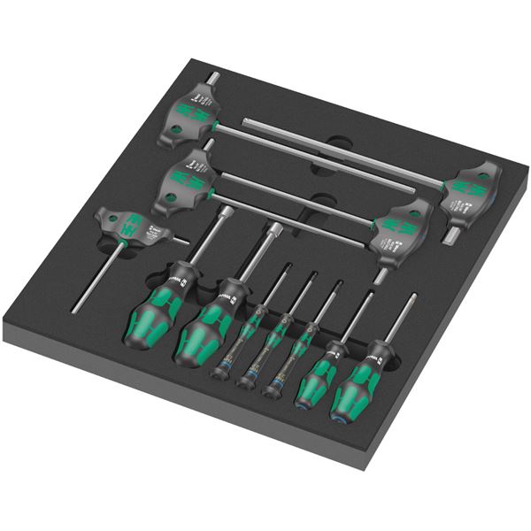 WERA ヴェラ 12本組 Kraftform Plus T型ハンドル Hex-Plusヘキサゴンドライバーセット フォームインサート付 150104 工具 DIY 【北海道・沖縄・離島配送不可】