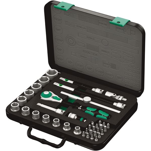 WERA ヴェラ 差込角3/8DR 38点組 ZYKLOP ソケットレンチ セット 003596 工具 ツール DIY 作業工具 道具 レンチ 【北海道・沖縄・離島配送不可】