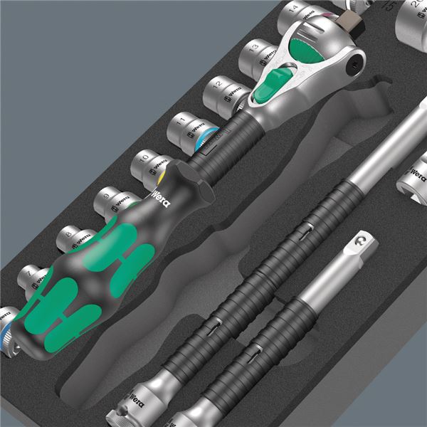 WERA ヴェラ 23点組 3/8DR ラチェットレンチ Zyklop Speed ソケットアタッチメント セット フォームインサート付 150111 工具 【北海道・沖縄・離島配送不可】_2