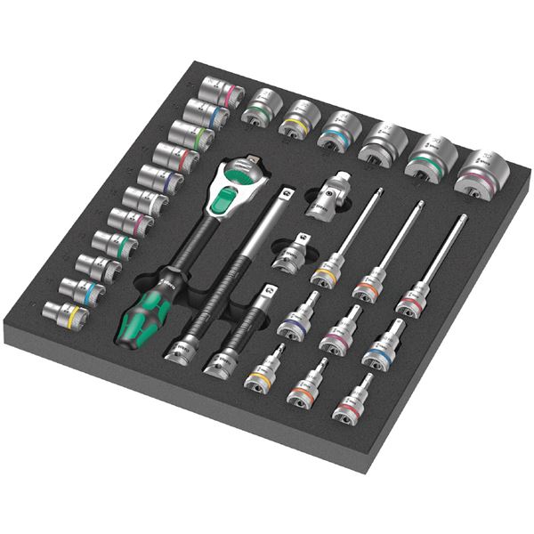 WERA ヴェラ 31点組 1/2DR ラチェットレンチ Zyklop Speed ソケットアタッチメント セット フォームインサート付 150112 工具 【北海道・沖縄・離島配送不可】