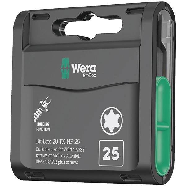 WERA ヴェラ 20本組 差込6.35mm ビットボックス サイズTX25 057778 工具 ツール DIY 作業工具 道具 【北海道・沖縄・離島配送不可】