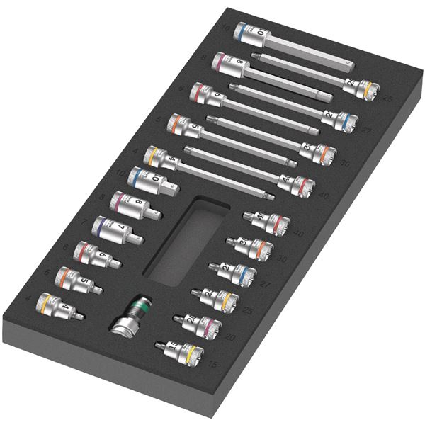 WERA ヴェラ 22点組 3/8DR ビットソケット Zyklopアダプター セット フォームインサート付 150113 工具 ツール DIY 作業工具 【北海道・沖縄・離島配送不可】