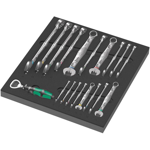 WERA ヴェラ 19点組 JOKER6003 コンビネーションレンチ ボトルオープナー セット フォームインサート付 150121 工具 ツール DIY 【北海道・沖縄・離島配送不可】