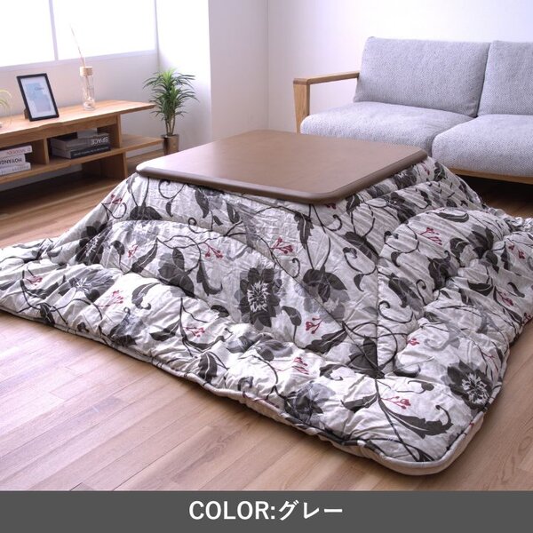 こたつ布団 厚掛 リビエラ GY グレー 約205×245cm 【北海道・沖縄・離島配送不可】_4