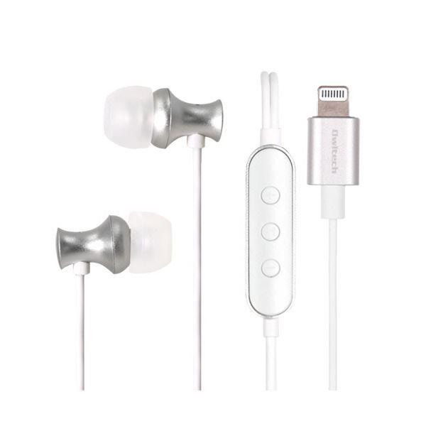 オウルテックLightningコネクタイヤホン マイクボリュームコントロール付 シルバー 90cm OWL-EPLT01-SSI 1個の通販は