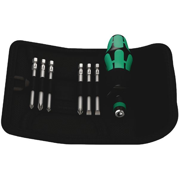 WERA ヴェラ 7点組 差込6.35粍 Kraftform 差替え式 １番ウッド ビット仕かける 059298 物の具 物の具 DIY 御勤め物の具 御先棒 【北海道・沖縄・離島送りとどける不可】