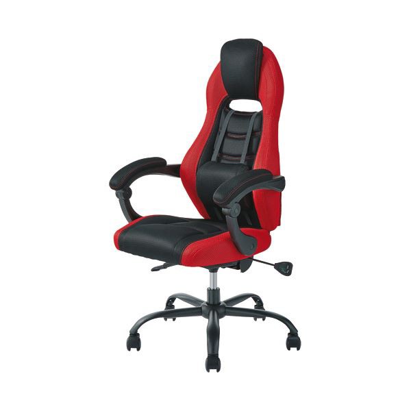 (まとめ）YAMAZEN ゲーミングチェアジャスト ワインレッド GCL-89M（WRD） 1脚〔×2セット〕の通販は
