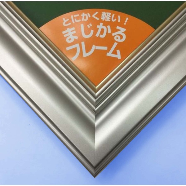 〔パールに輝くフレーム〕すごく軽い油絵額・キャンバス額・豪華油絵額・真珠油絵額 ■超軽量油絵額P8号（455×333mm） シャンパンシルバー 【北海道・沖縄・離島配送不可】_1