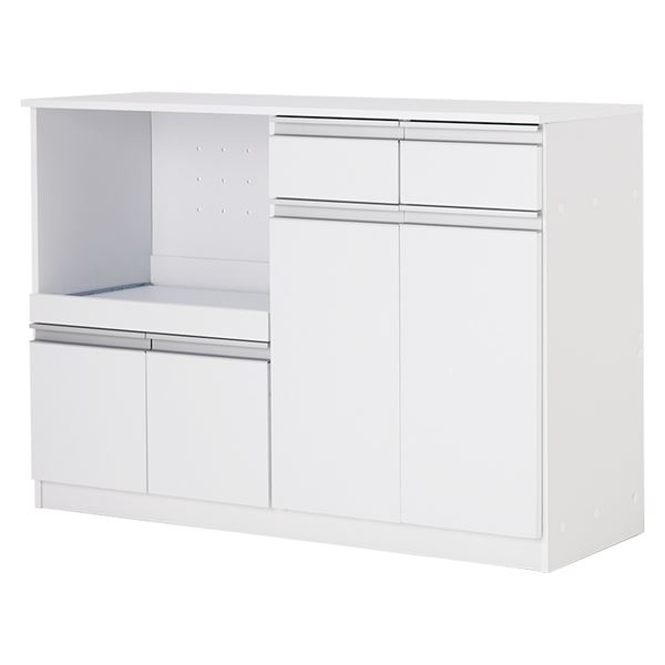 キッチンカウンター 約幅118×奥行40×高さ82cm ホワイト 2口コンセント