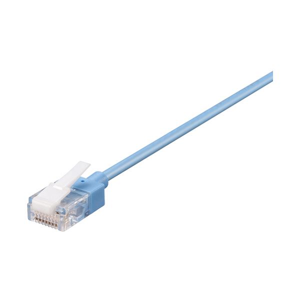 （まとめ） バッファローツメの折れないLANケーブル カテゴリー6A スリムタイプ 小型コネクター ブルー 10m BL6ATSM100BL1本 〔×5セット〕 【北海道・沖縄・離島配送不可】