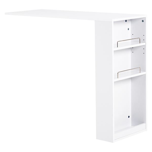 カウンター専用オプションテーブル 約幅104×奥行40×高さ84cm ホワイト 組立品 キッチンカウンター キッチン収納 組立品 【北海道・沖縄・離島配送不可】