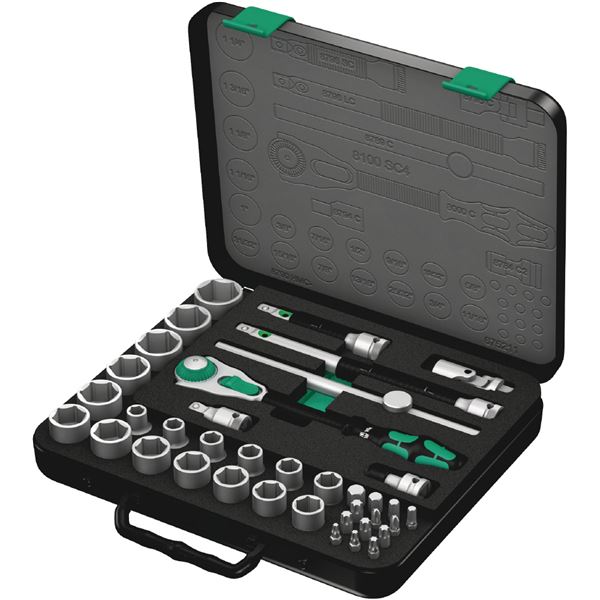 WERA ヴェラ 差込角1/2DR ZYKLOP 38点組 ソケットレンチ セット 金属ケース付 003647 工具 ツール DIY 作業工具 道具 レンチ 【北海道・沖縄・離島配送不可】