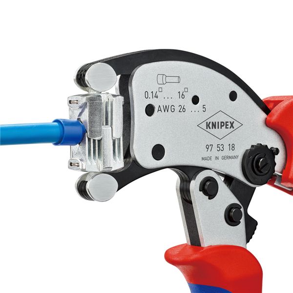 KNIPEX クニペックス フェルール用圧着プライヤー ツイスター16 コンフォート 全長200mm パック入 9753-18SB 工具 ツール DIY 【北海道・沖縄・離島配送不可】_2