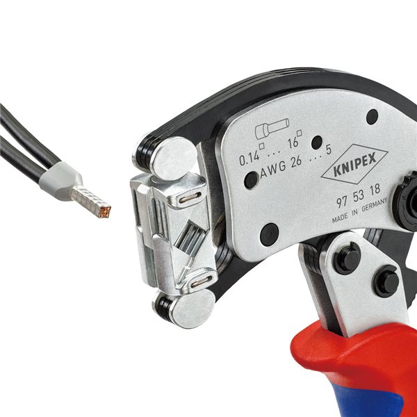 KNIPEX クニペックス フェルール用圧着プライヤー ツイスター16 コンフォート 全長200mm パック入 9753-18SB 工具 ツール DIY 【北海道・沖縄・離島配送不可】_4