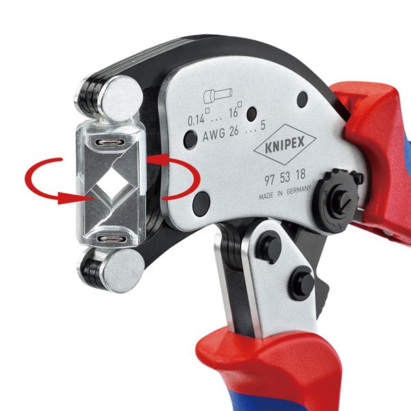 KNIPEX クニペックス フェルール用圧着プライヤー ツイスター16 コンフォート 全長200mm パック入 9753-18SB 工具 ツール DIY 【北海道・沖縄・離島配送不可】_5