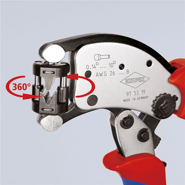 KNIPEX クニペックス フェルール用圧着プライヤー ツイスター T コンフォート サイズ200×80×26mm 9753-19 工具 ツール DIY 【北海道・沖縄・離島配送不可】_1
