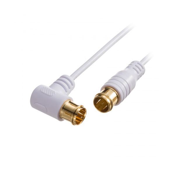 〔5本セット〕 サンワサプライ アンテナケーブル ごく細 S2.5C-FB 片側L字 3m KM-AT26-30WX5 【北海道・沖縄・離島配送不可】