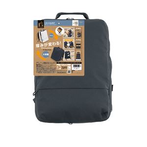 Digio2 厚みが変わるPCバッグパック リサイクル CB-285BK 【北海道・沖縄・離島配送不可】_4
