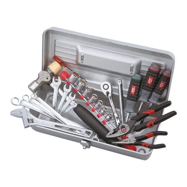 KTC 京都機械工具 9.5SQ 工具セット 25点 片開き メタルケースタイプ SK3242S 工具 ツール DIY 作業工具 【北海道・沖縄・離島配送不可】