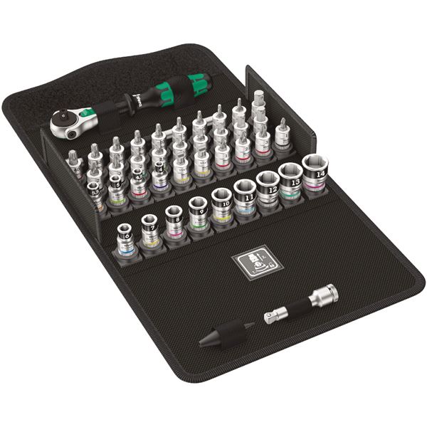 WERA ヴェラ 差込角1/4DR 42点組 保持機能付き ソケットレンチ セット 003755 工具 ツール DIY 作業工具 道具 レンチ 【北海道・沖縄・離島配送不可】