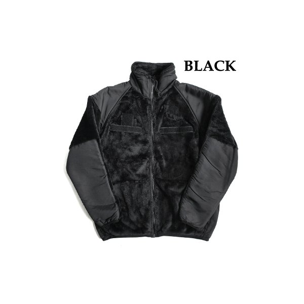 アメリカ軍 ECWC S Gen3 両面フリースジャケット 〔 XLサイズ 〕 サイドリブ仕様 JJ150YN ブラック 〔 レプリカ 〕 【北海道・沖縄・離島配送不可】