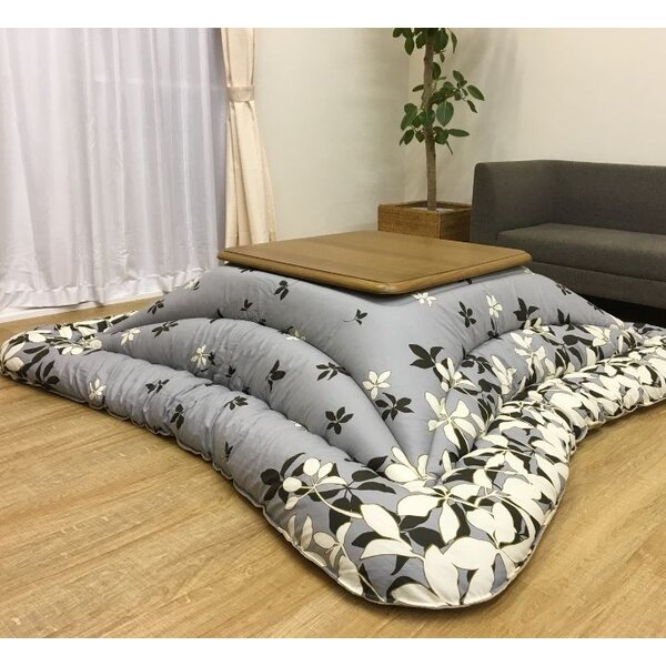 こたつ布団 厚掛 モダンリー GY グレー 約205×205cm 【北海道・沖縄・離島配送不可】