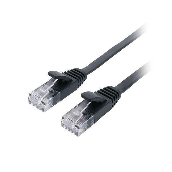 MCO CAT.6A LANケーブル フラット ブラック 30m C6A-F30BKの通販は