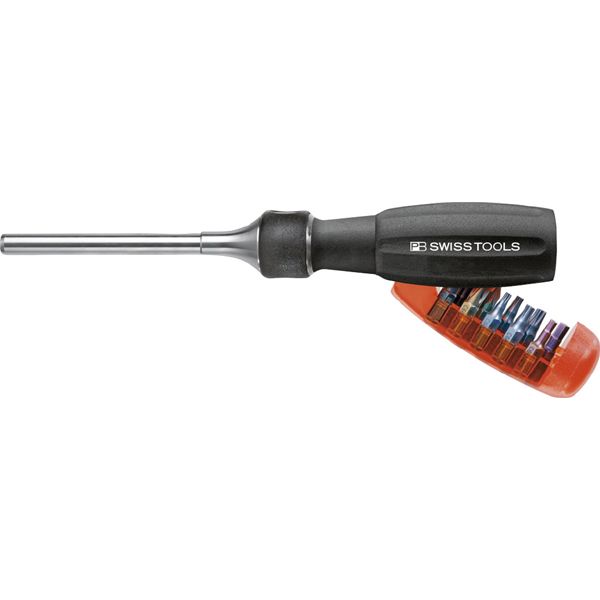 PB SWISS TOOLS ピービースイスツールズ 10本組 インサイダー1／4ビットC6シリーズ付 ロングブレード差替ドライバー 6510.R-100 【北海道・沖縄・離島配送不可】