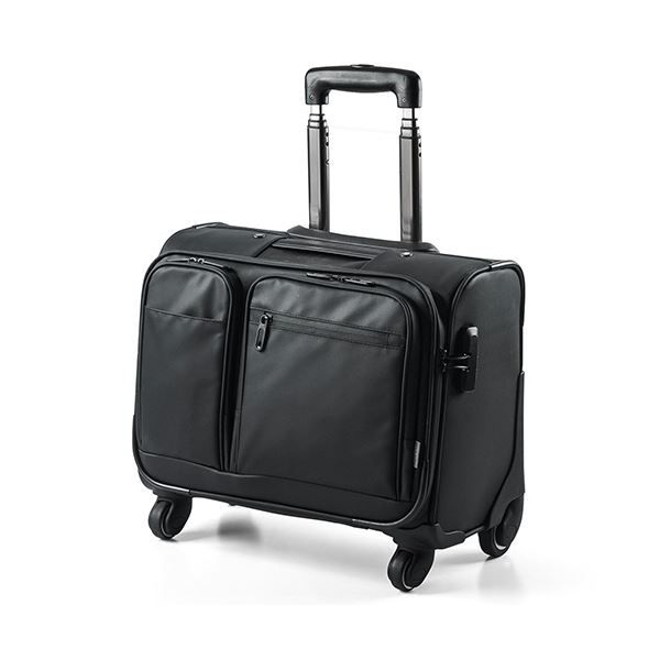 サンワダイレクト ビジネスキャリー(横型・4輪・耐水生地・止水ファスナー使用・22L・機内持ち込みサイズ) 200-BAGCR003WP 1個 【北海道・沖縄・離島配送不可】