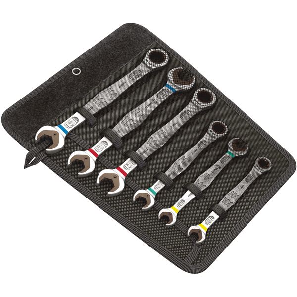 WERA ヴェラ 6本組コンビネーションラチェットレンチ セット ラチェットレンチ 10・13・17・19mm 両口スパナ：10×13・17×19mm 020022 【北海道・沖縄・離島配送不可】