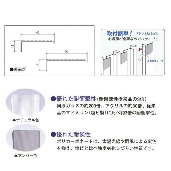 川口技研 ポリカマドミラン 55×700mm CTU-557 徳用 [200本入] 【北海道・沖縄・離島配送不可】_1