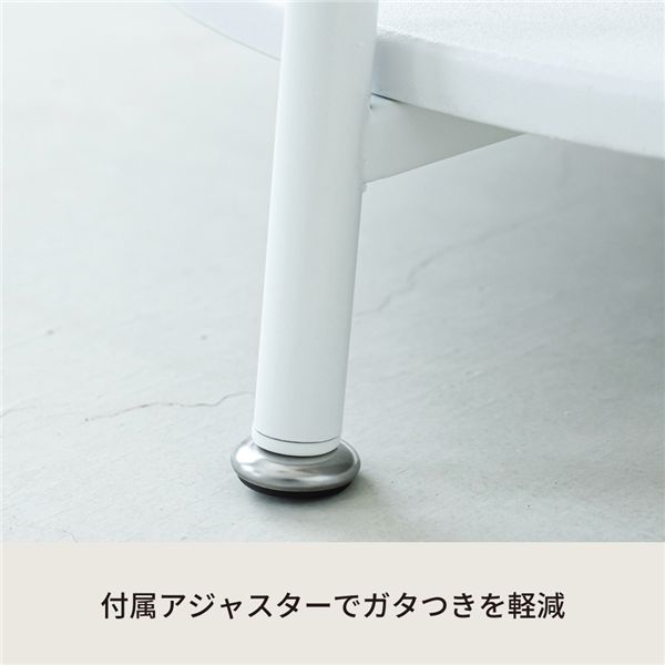 ヴィンテージ棚付リビングテーブル（ナチュラル） 〔直径60cm〕 サイドテーブル センターテーブル 机 つくえ 木製 木目 丸 モダン ひとり暮らし 収納 韓国インテリア NK-560 組立品 【北海道・沖縄・離島配送不可】_3
